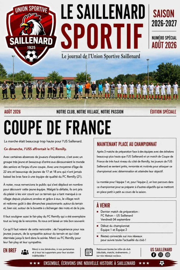 Fin de l'aventure en Coupe de France